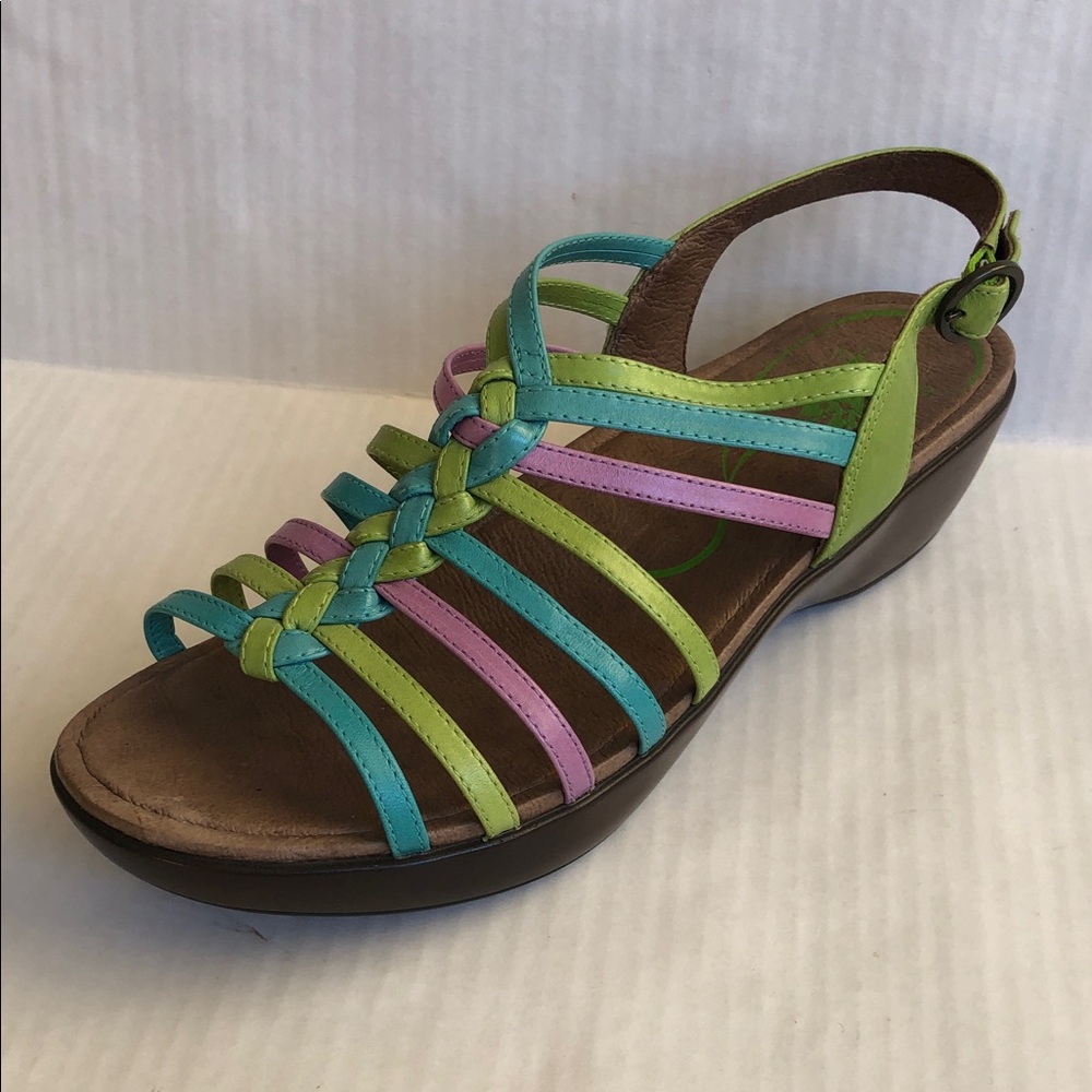 Dansko Dana Sandals Colorful Strappy Women’s Size 40, Excellent